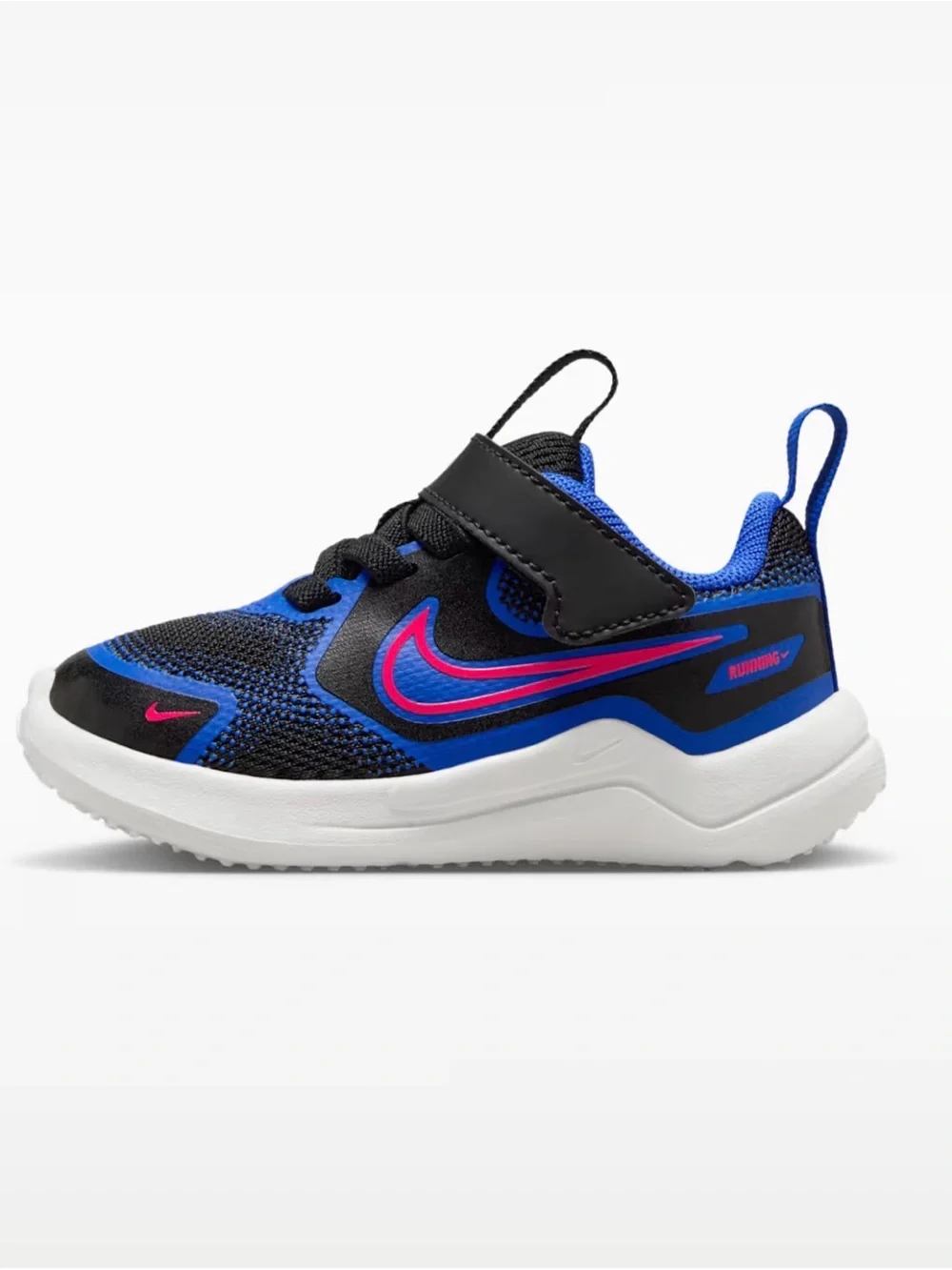 Nike Toddler Boy Cosmic Runner Sneakers in Blue Black Strap Shoe 8c